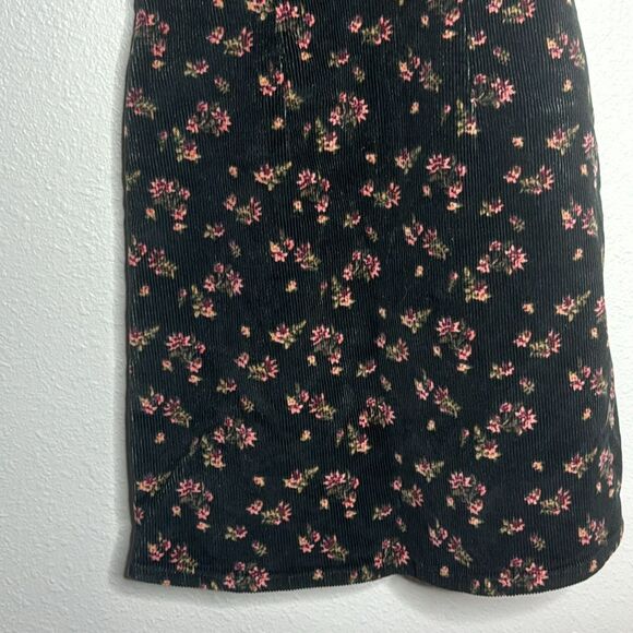 Y2K Small Corduroy dress - So Mini dress, corduroy with flowers. Vintage - Picture 4 of 9